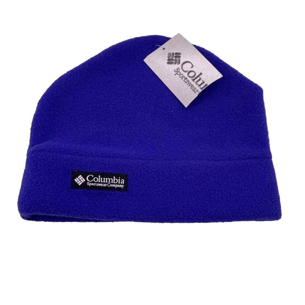 Columbia Kvichak Hat Beanie Winter Blue Huckleberry VTG Youth Size Small Medium